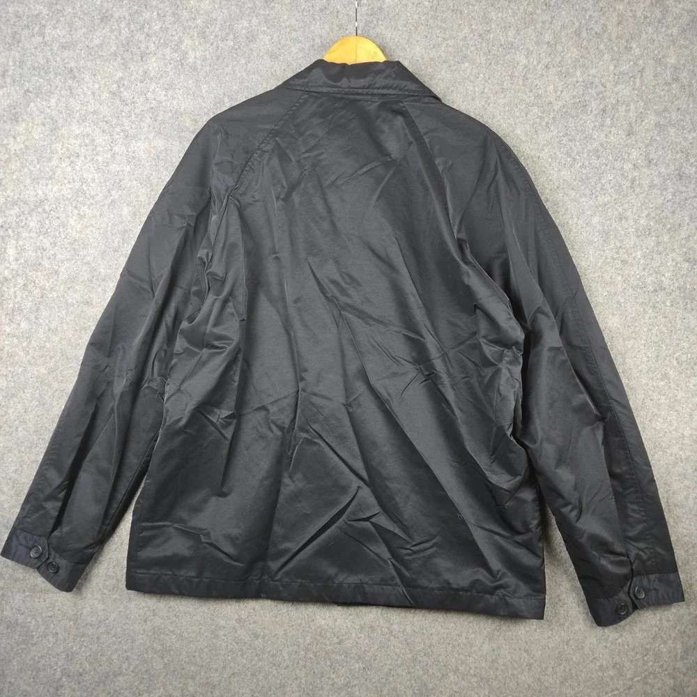 Banana Republic Harrington Bomber Jacket Mens L Black Full Zip Windbreaker